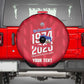 Personalized Afro Haiti Football Spare Tire Cover Les Grenadiers Made History Once Again Red Color - African Pride
