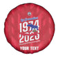 Personalized Afro Haiti Football Spare Tire Cover Les Grenadiers Made History Once Again Red Color - African Pride