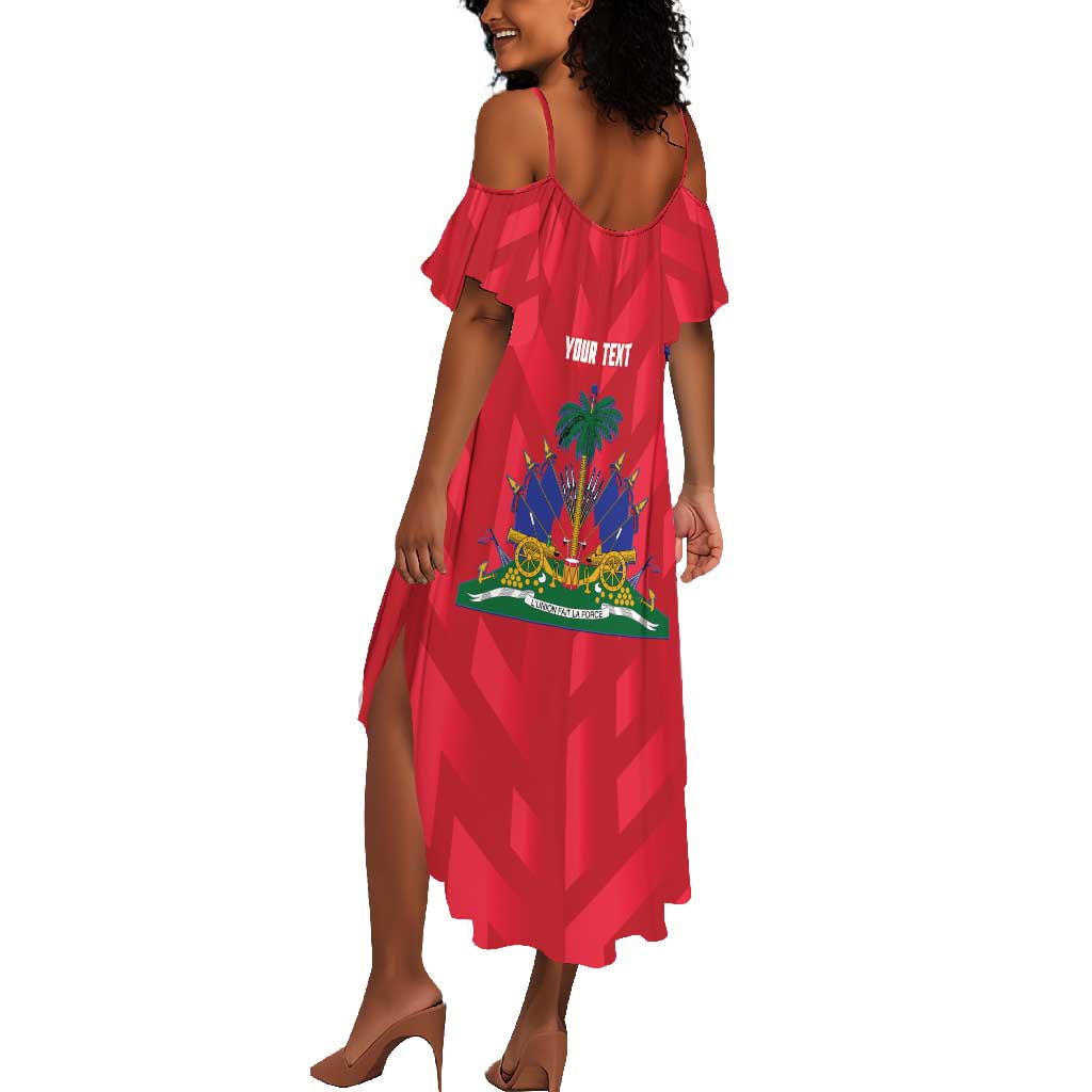 Personalized Afro Haiti Football Summer Maxi Dress Les Grenadiers Made History Once Again Red Color - African Pride