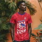 Personalized Afro Haiti Football T shirt Les Grenadiers Made History Once Again Red Color - African Pride