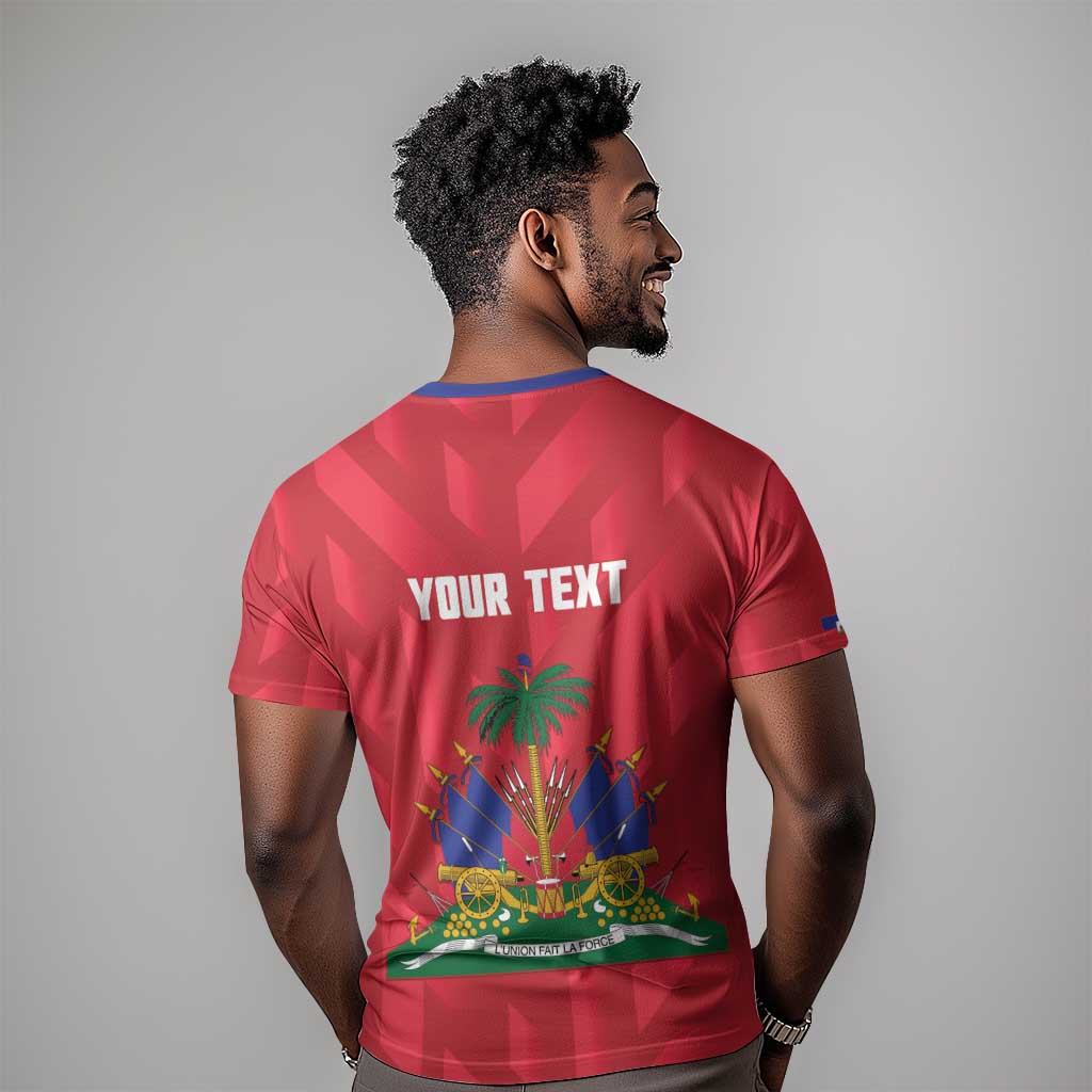 Personalized Afro Haiti Football T shirt Les Grenadiers Made History Once Again Red Color - African Pride