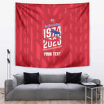 Personalized Afro Haiti Football Tapestry Les Grenadiers Made History Once Again Red Color - African Pride