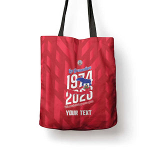 Personalized Haiti Football Tote Bag Les Grenadiers Made History Once Again Red Color