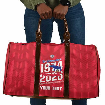 Personalized Haiti Football Travel Bag Les Grenadiers Made History Once Again Red Color