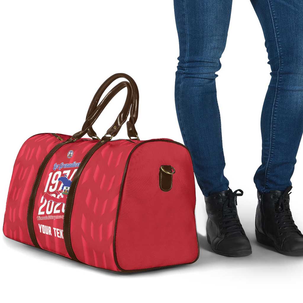 Personalized Haiti Football Travel Bag Les Grenadiers Made History Once Again Red Color