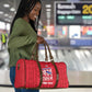 Personalized Haiti Football Travel Bag Les Grenadiers Made History Once Again Red Color