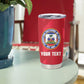 Personalized Afro Haiti Football Tumbler Cup Les Grenadiers Made History Once Again Red Color - African Pride