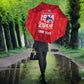 Personalized Haiti Football Umbrella Les Grenadiers Made History Once Again Red Color