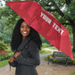 Personalized Haiti Football Umbrella Les Grenadiers Made History Once Again Red Color