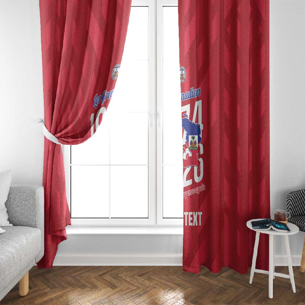 Personalized Afro Haiti Football Window Curtain Les Grenadiers Made History Once Again Red Color - African Pride