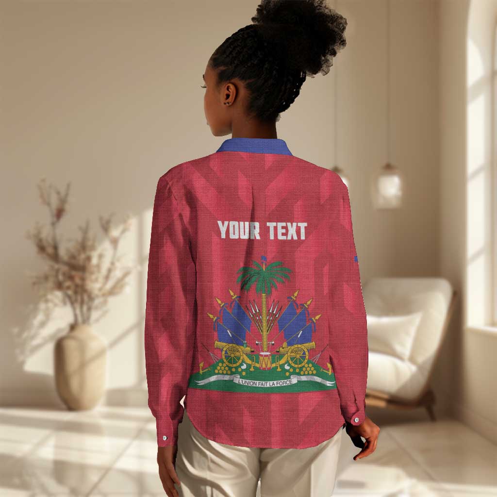 Personalized Afro Haiti Football Women Casual Shirt Les Grenadiers Made History Once Again Red Color - African Pride