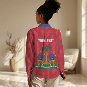 Personalized Afro Haiti Football Women Casual Shirt Les Grenadiers Made History Once Again Red Color - African Pride