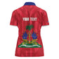 Personalized Afro Haiti Football Women Polo Shirt Les Grenadiers Made History Once Again Red Color - African Pride