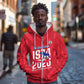 Personalized Afro Haiti Football Zip Hoodie Les Grenadiers Made History Once Again Red Color - African Pride