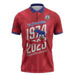 Personalized Haiti Football Zipper Polo Shirt Les Grenadiers Made History Once Again Red Color