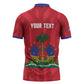 Personalized Haiti Football Zipper Polo Shirt Les Grenadiers Made History Once Again Red Color