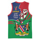 Namibia Independence Day Basketball Jersey Coat Of Arms Curve Style - African Pride