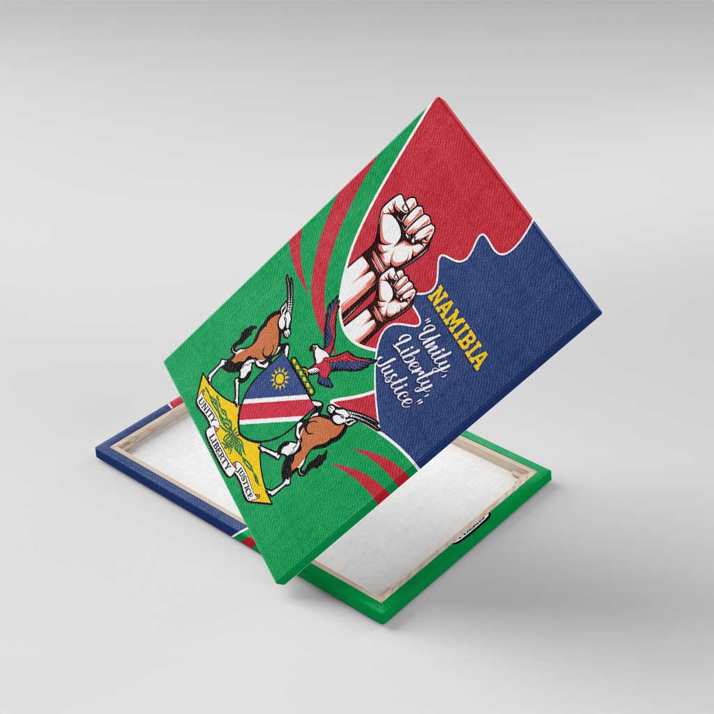 Namibia Independence Day Canvas Wall Art Coat Of Arms Curve Style