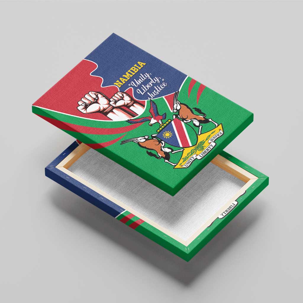 Namibia Independence Day Canvas Wall Art Coat Of Arms Curve Style