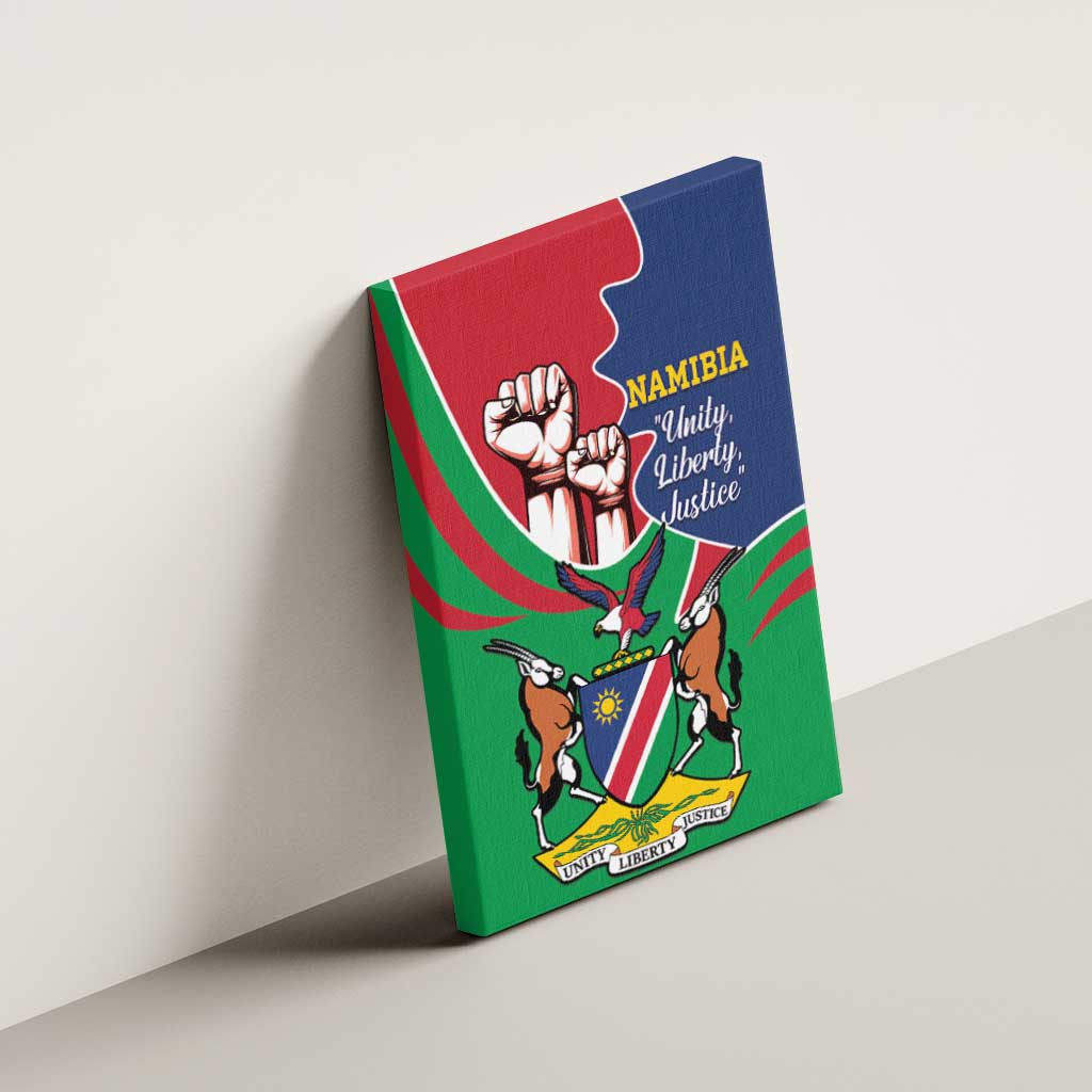 Namibia Independence Day Canvas Wall Art Coat Of Arms Curve Style