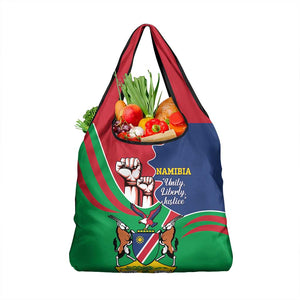 Namibia Independence Day Grocery Bag Coat Of Arms Curve Style
