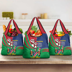 Namibia Independence Day Grocery Bag Coat Of Arms Curve Style