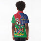 Namibia Independence Day Kid Polo Shirt Coat Of Arms Curve Style