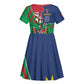 Namibia Independence Day Kid Short Sleeve Dress Coat Of Arms Curve Style
