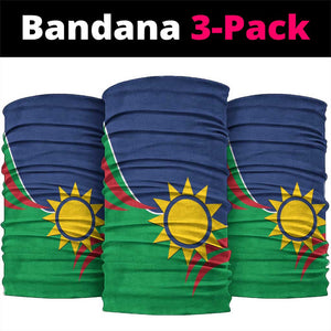 Namibia Independence Day Neck Gaiter Coat Of Arms Curve Style - African Pride