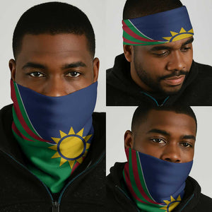 Namibia Independence Day Neck Gaiter Coat Of Arms Curve Style - African Pride