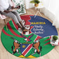 Namibia Independence Day Round Carpet Coat Of Arms Curve Style