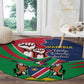 Namibia Independence Day Round Carpet Coat Of Arms Curve Style