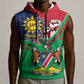 Namibia Independence Day Sleeveless Hoodie Coat Of Arms Curve Style - African Pride