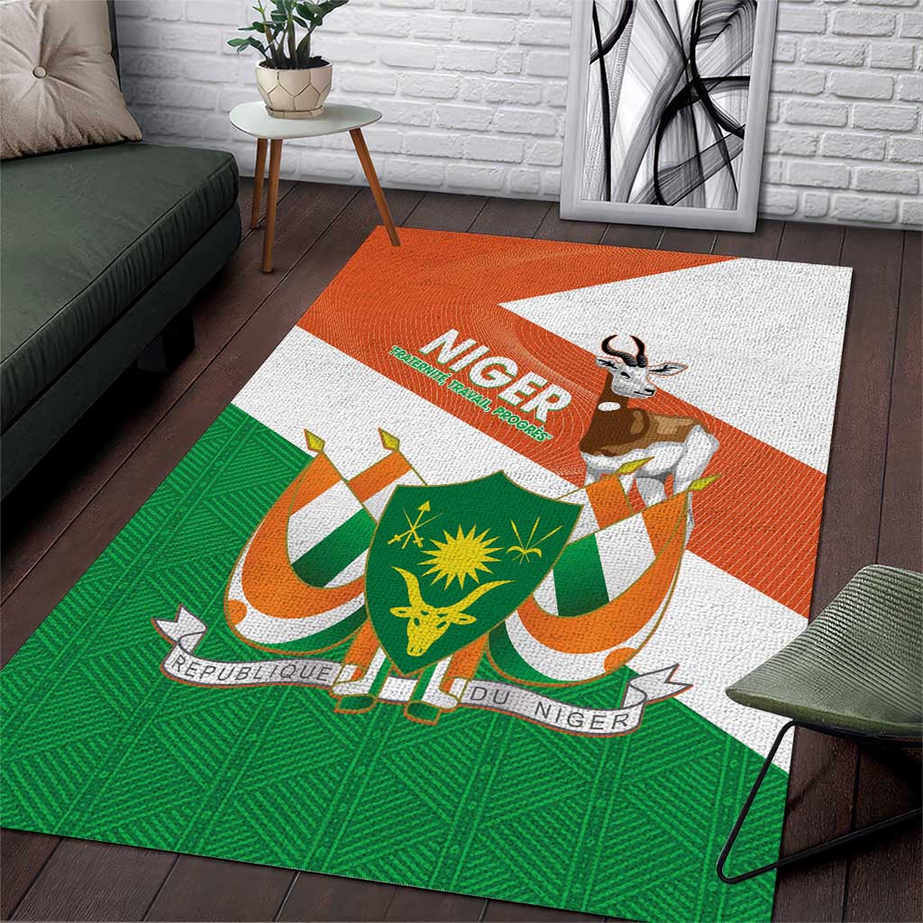 Afro Niger Area Rug Dama Gazelle African Pattern - Republic Day