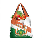 Afro Niger Grocery Bag Dama Gazelle African Pattern - Republic Day