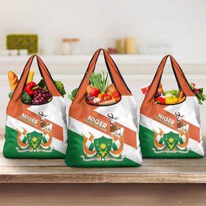 Afro Niger Grocery Bag Dama Gazelle African Pattern - Republic Day