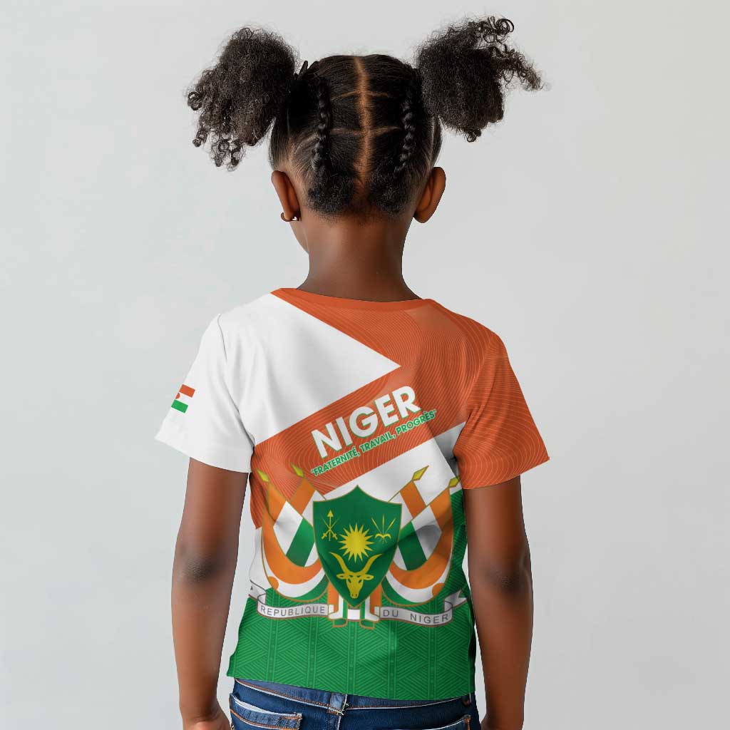 Afro Niger Kid T shirt Dama Gazelle African Pattern - Republic Day