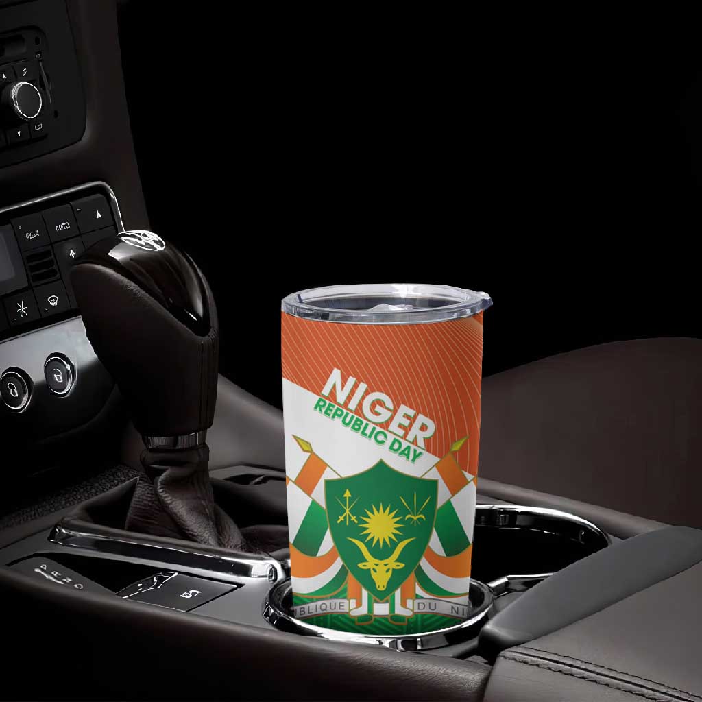 Afro Niger Tumbler Cup Dama Gazelle African Pattern - Republic Day