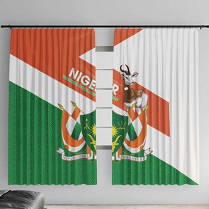 Afro Niger Window Curtain Dama Gazelle African Pattern - Republic Day
