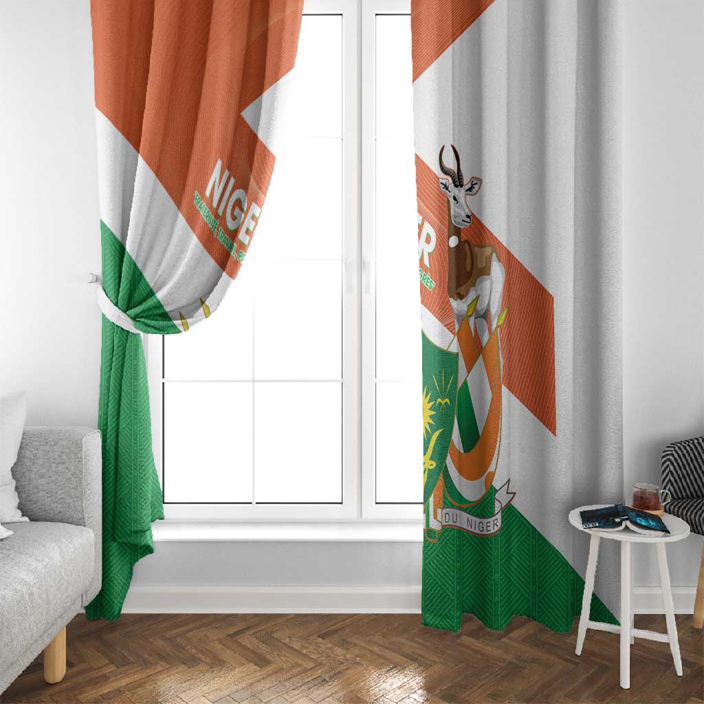 Afro Niger Window Curtain Dama Gazelle African Pattern - Republic Day