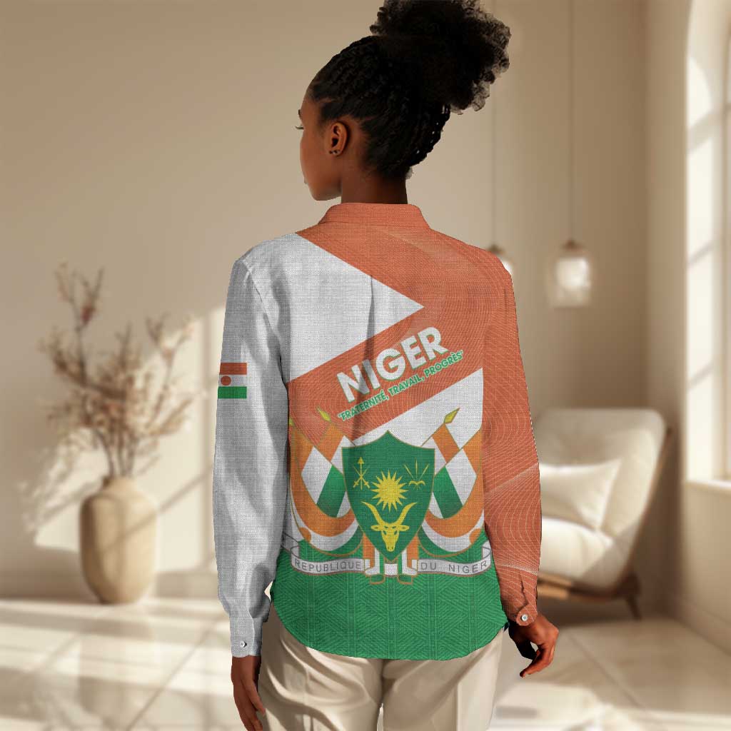 Afro Niger Women Casual Shirt Dama Gazelle African Pattern - Republic Day LT14
