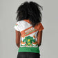 Afro Niger Women V-Neck T-Shirt Dama Gazelle African Pattern - Republic Day