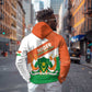 Afro Niger Zip Hoodie Dama Gazelle African Pattern - Republic Day