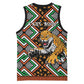 Personalized Afro Niger Basketball Jersey Leopard Ankara African Pattern - African Pride