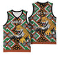 Personalized Afro Niger Basketball Jersey Leopard Ankara African Pattern - African Pride