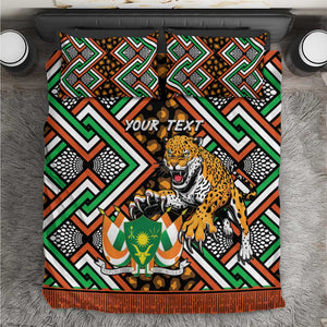 Personalized Afro Niger Bedding Set Leopard Ankara African Pattern