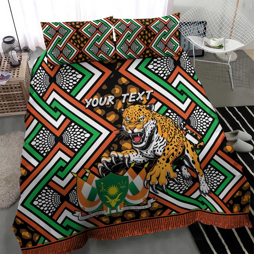 Personalized Afro Niger Bedding Set Leopard Ankara African Pattern