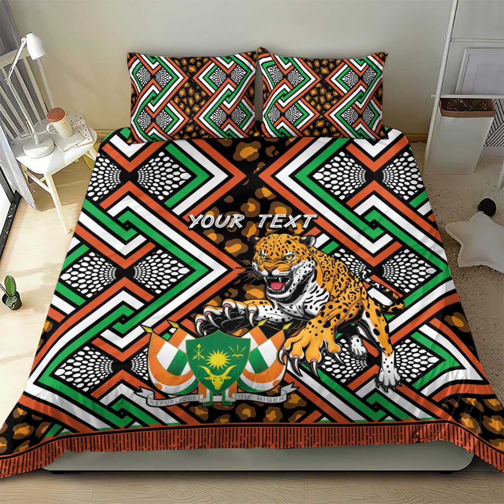 Personalized Afro Niger Bedding Set Leopard Ankara African Pattern
