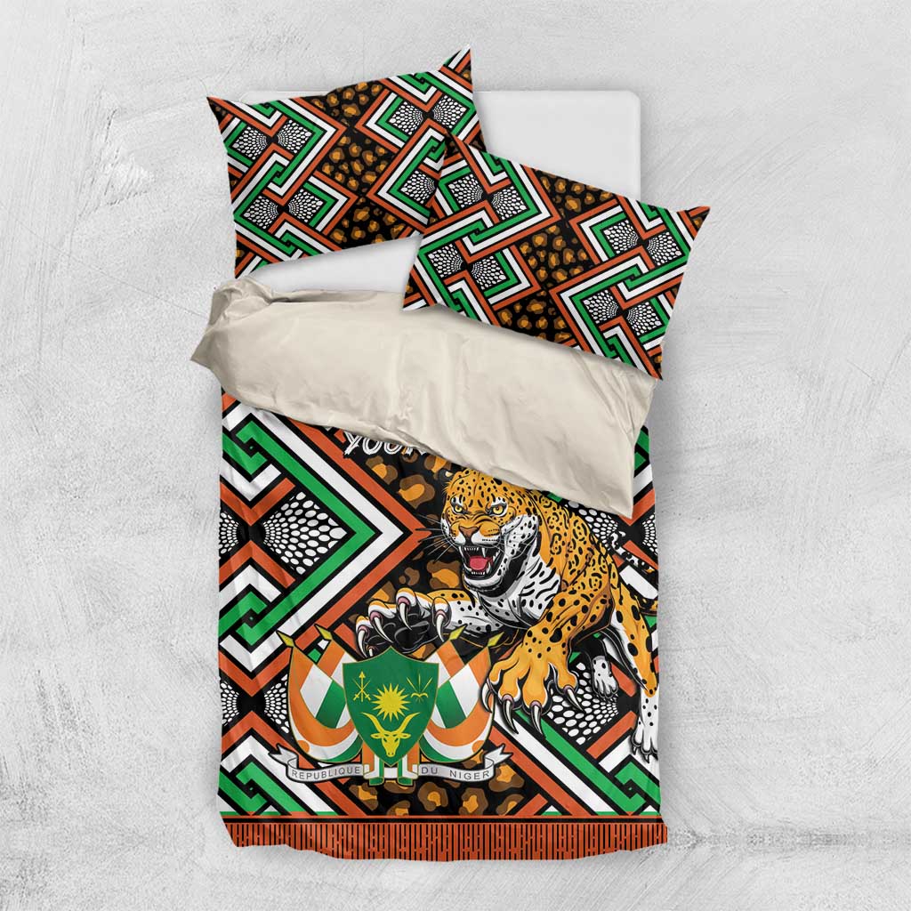 Personalized Afro Niger Bedding Set Leopard Ankara African Pattern