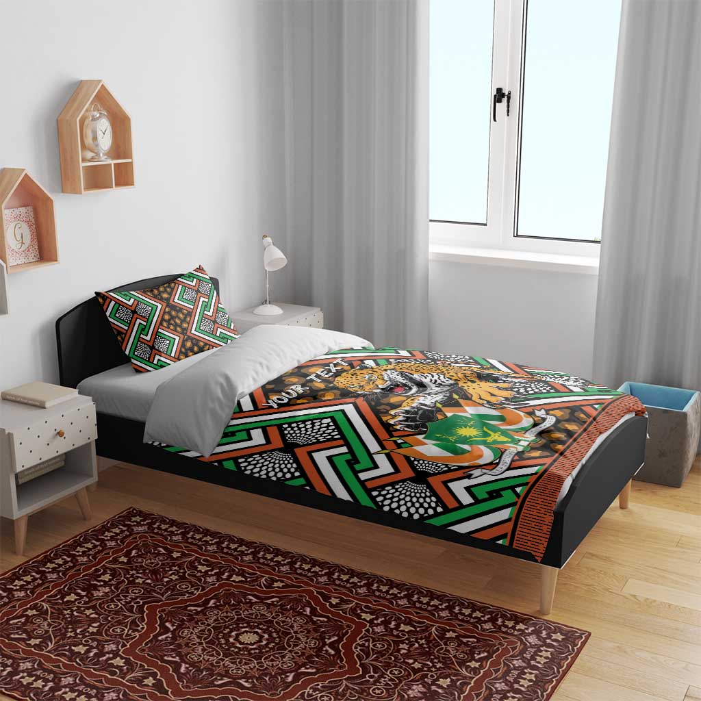 Personalized Afro Niger Bedding Set Leopard Ankara African Pattern